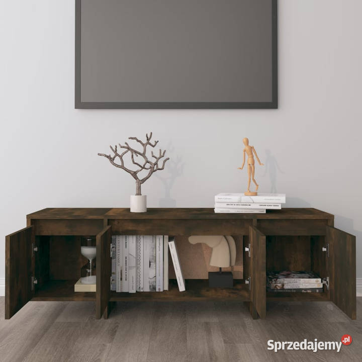 Szafka pod telewizor przydymiony dąb 120x30x405