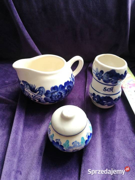 Mlecznik fajans Włocławek prl komplet Porcelana i szkło Porcelana i szkło Choszczno