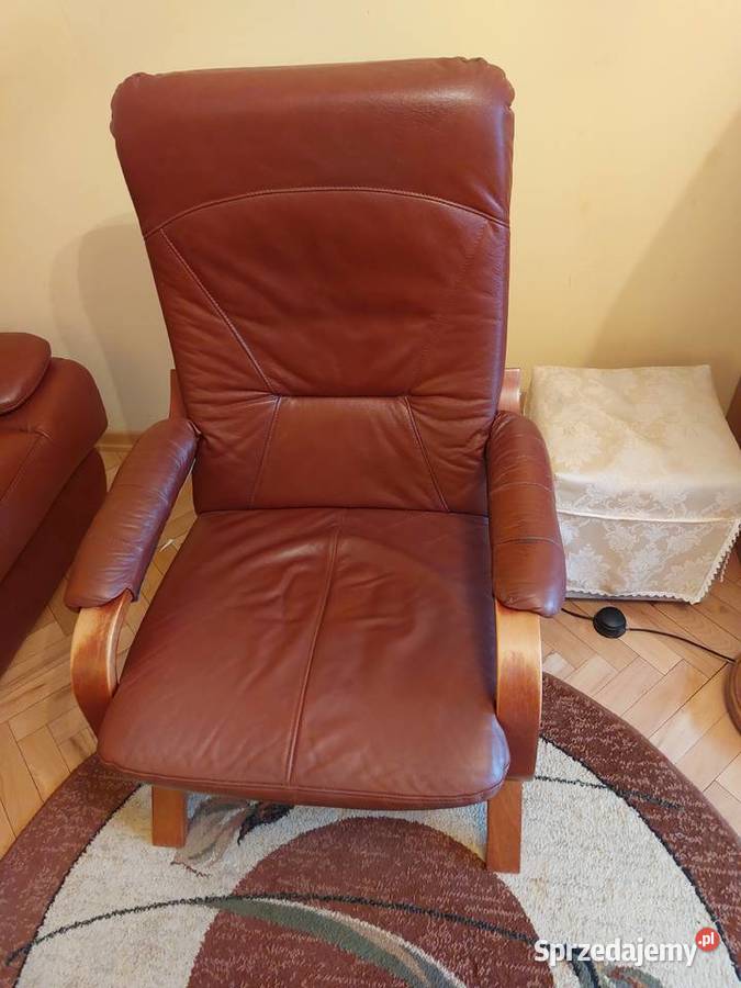 Kanapa skórzana 2 fotele skórzane Komplety wypoczynkowe Kielce sprzedam