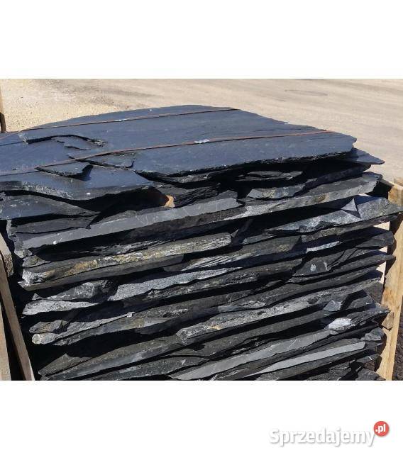 CZARNY ŁUPEK NATURALNY Kamień na Taras Schody Warszawa