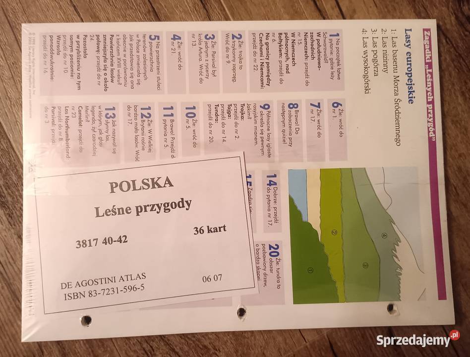 Leśne przygody kolekcja zestaw kart 3739 4042 Zbylitowska Góra