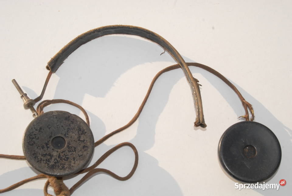 Stare słuchawki do radiostacji sygnowane Cieszyn