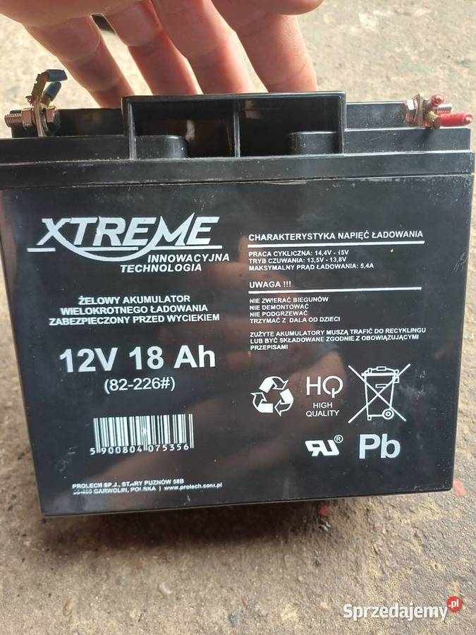 Akumulator żelowy xtreme 12 V 18 Ah Nowy Tomyśl
