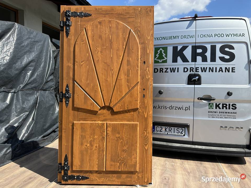 Drzwi zewnętrzne GÓRALSKIE lite drewniane CAŁA sprzedam