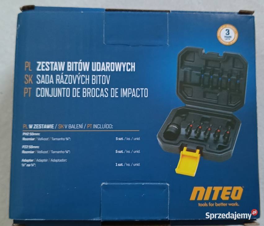 NITEO zestaw bitów udarowych PH2 i PZ2 50 mm 14 Ełk