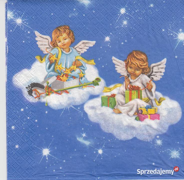 Decoupage serwetki Aniołki Anioł Boże Narodzenie Skarżysko-Kamienna sprzedam