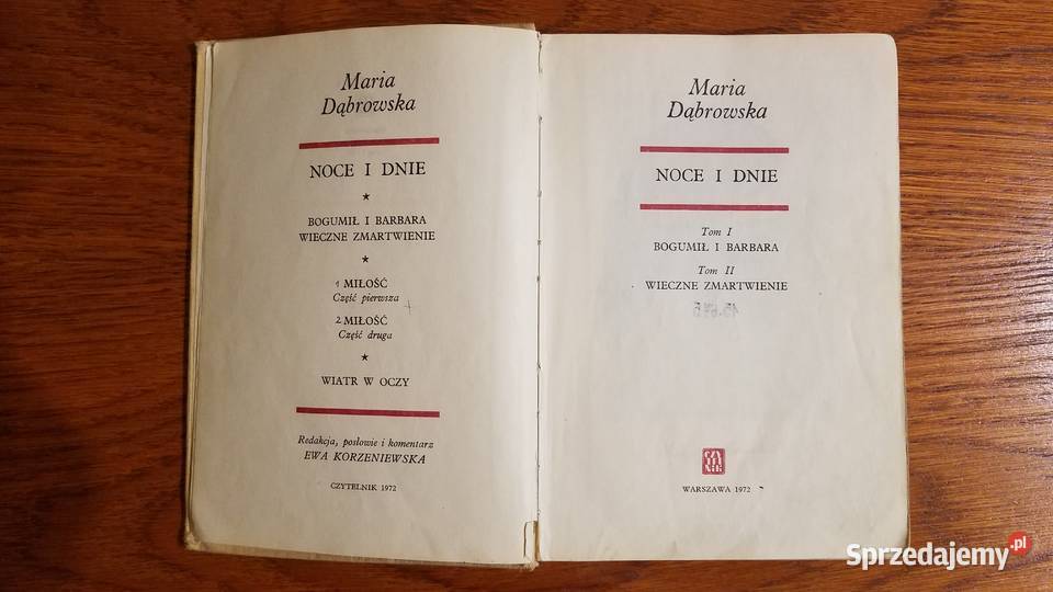 Książka Noce i dnie 15 tomów Maria Dąbrowska Rok wydania 1972 Proza i poezja Białystok