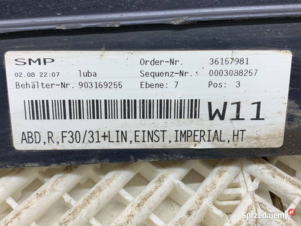 LISTWA PROGOWA PRAWY BMW F30 SedanLimuzyna 1118 osobowe