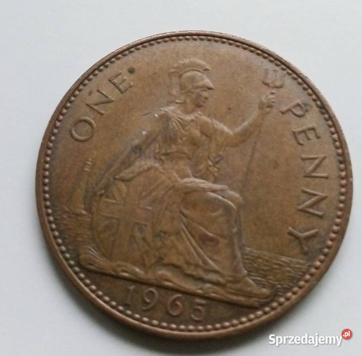 WIELKA BRYTANIAONE PENNY1965 r Numizmatyka