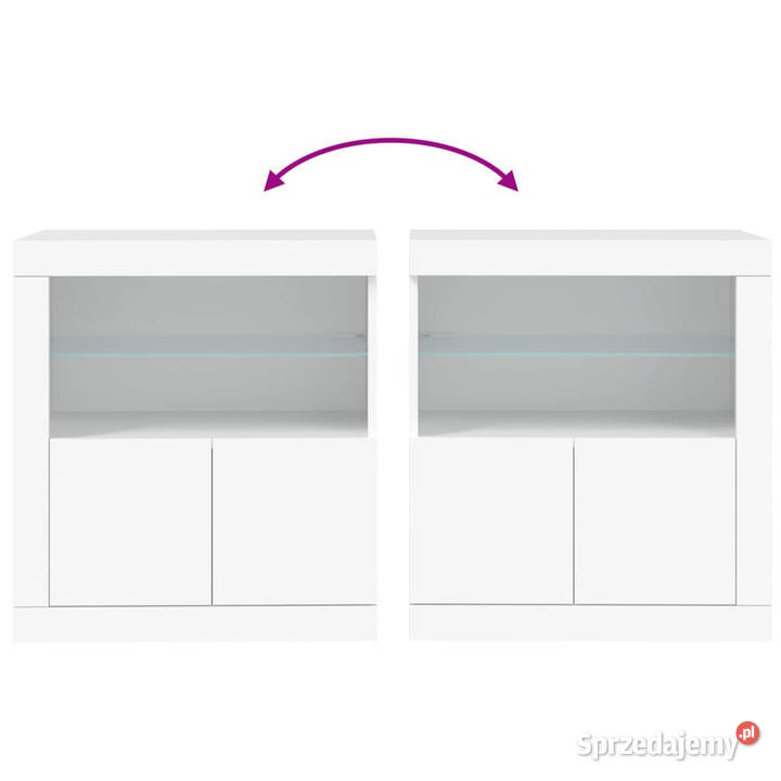Szafka z oświetleniem LED biała 605x37x67 mazowieckie