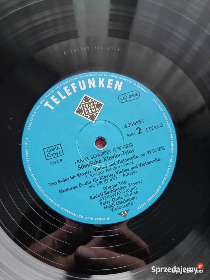 Album winylowy Franz Schubert Tria Fortepianowe