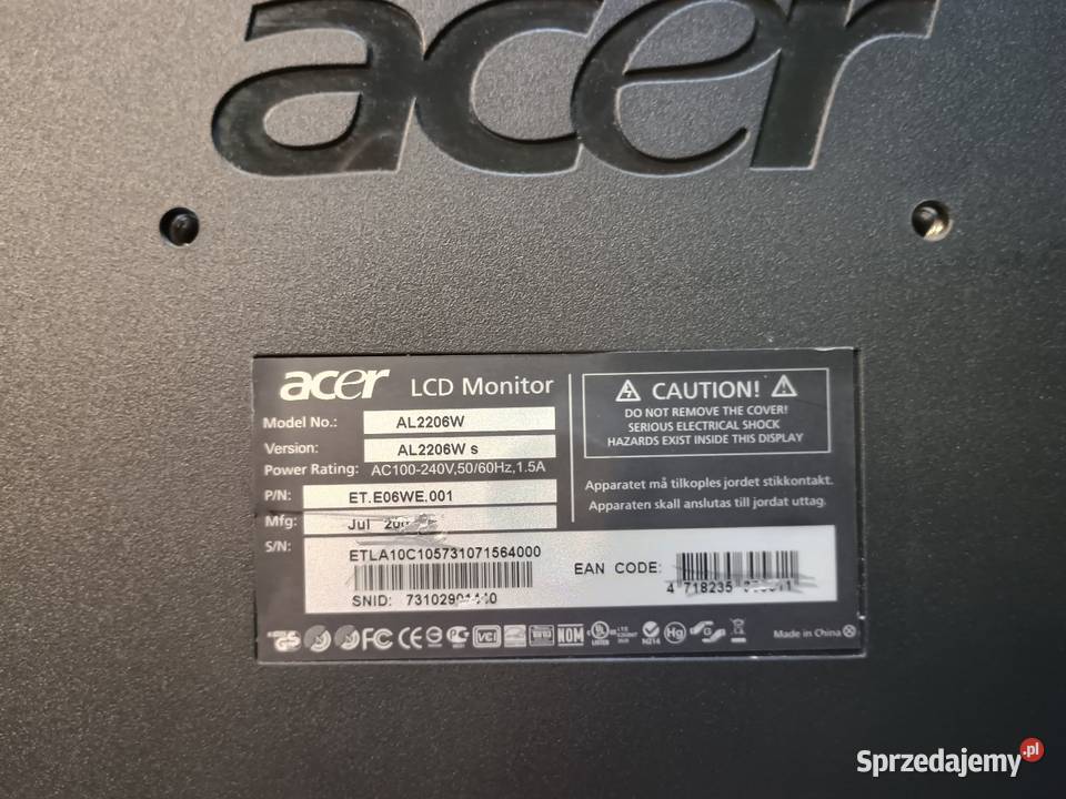 Monitor Asus 22 całe ASUS wielkopolskie Wągrowiec