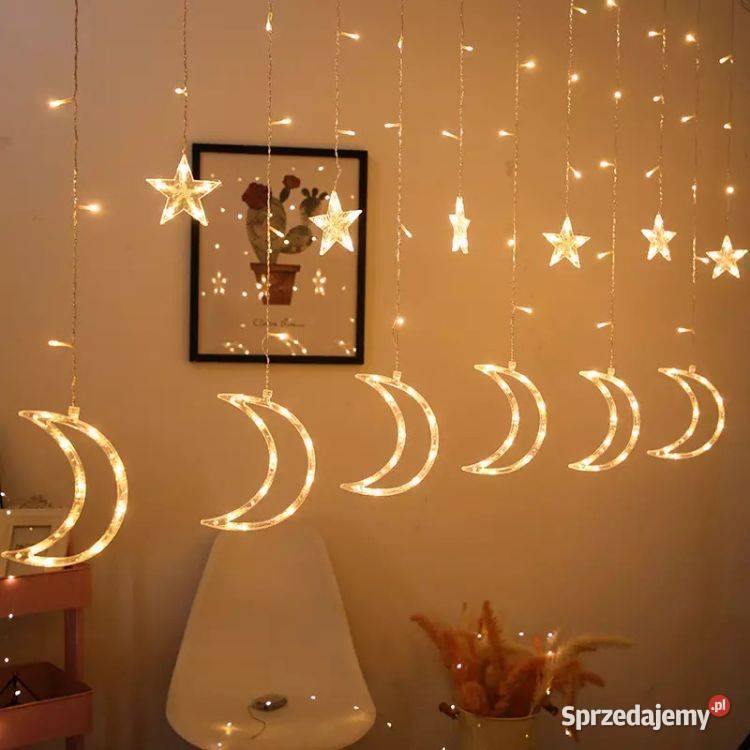 Lampki księżyce gwiazdki świąteczne światełka podlaskie sprzedam