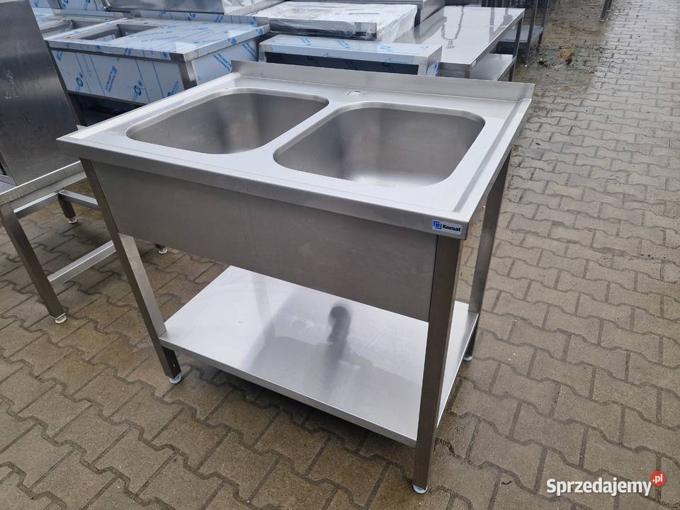 Zlew Gastronomiczny 2 Komorowy Z Półką 1007085 Biznes i Przemysł