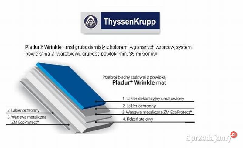 Blacha TRAPEZOWA T14 MAT Pladur TK niemiecy Kłobuck