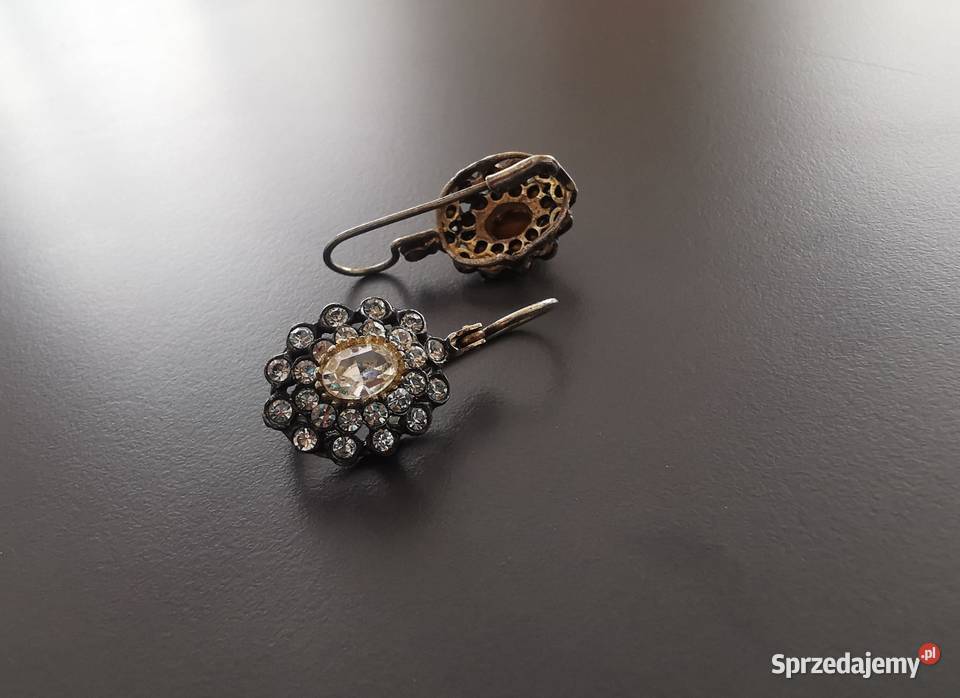 Piękne vintage srebrne kolczyki z dużą ilością Biżuteria Rzeszów