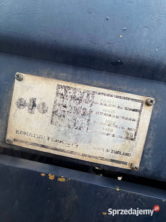 wózek widłowy KOMATSU FD30 diesel Triplex 430m