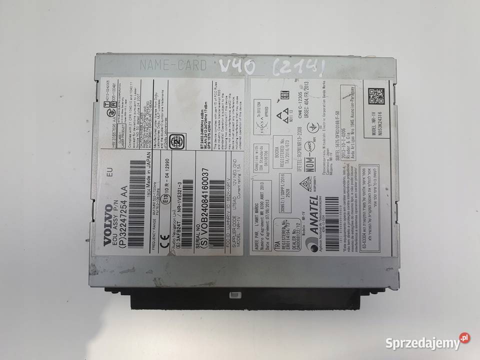 Volvo VOLVO V60 I S60 II V40 II CZYTNIK osobowe Janów