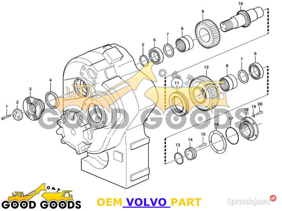 VOLVO TULEJA SPRZĘGAJĄCA 11036913 FL1002 A40D