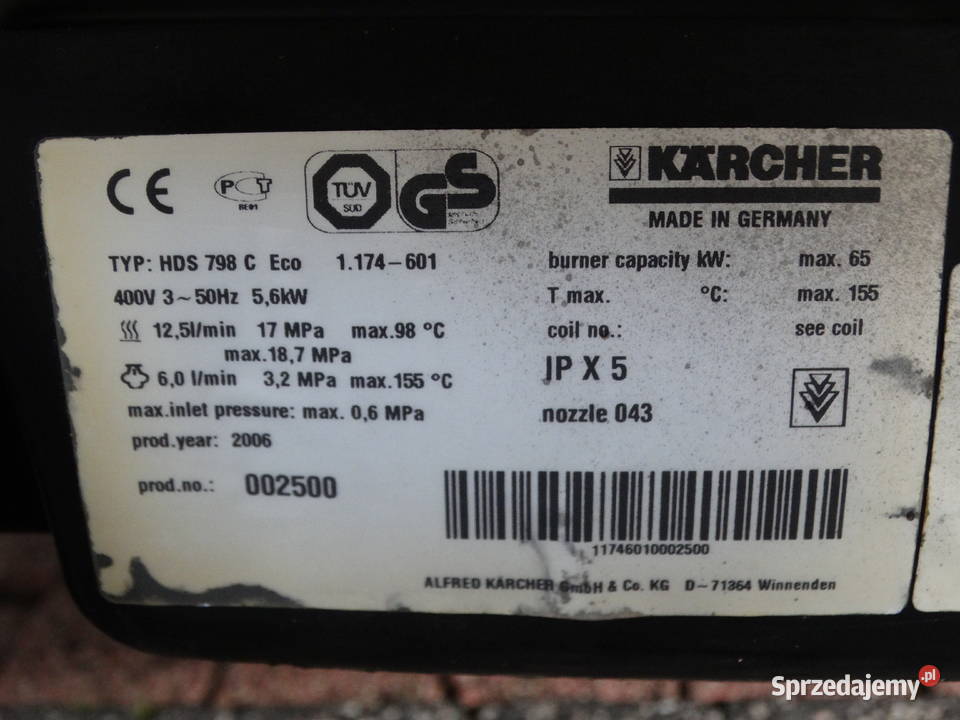 Myjka Ciśnieniowa Karcher HDS 798 C ECO gorąca Myjki ciśnieniowe