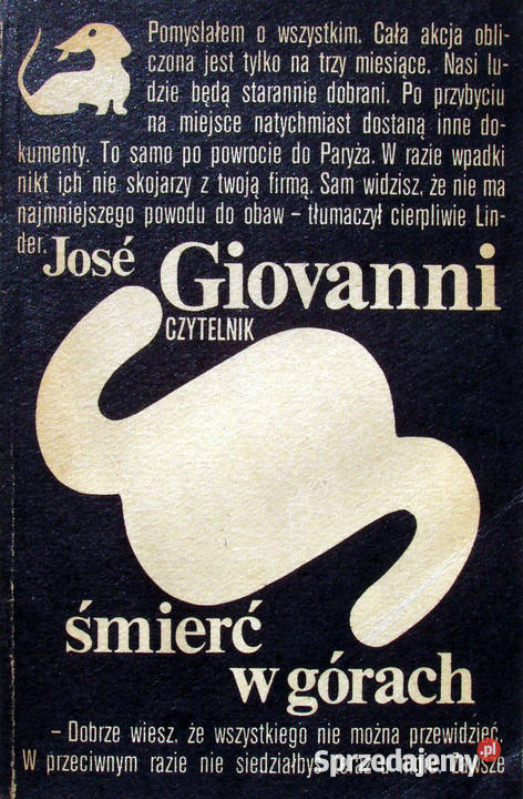 Śmierć w górach Jose Giovanni sprzedam