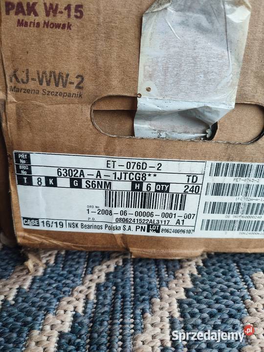 Łożyska kulkowe E302Aq1 Dulcza Wielka