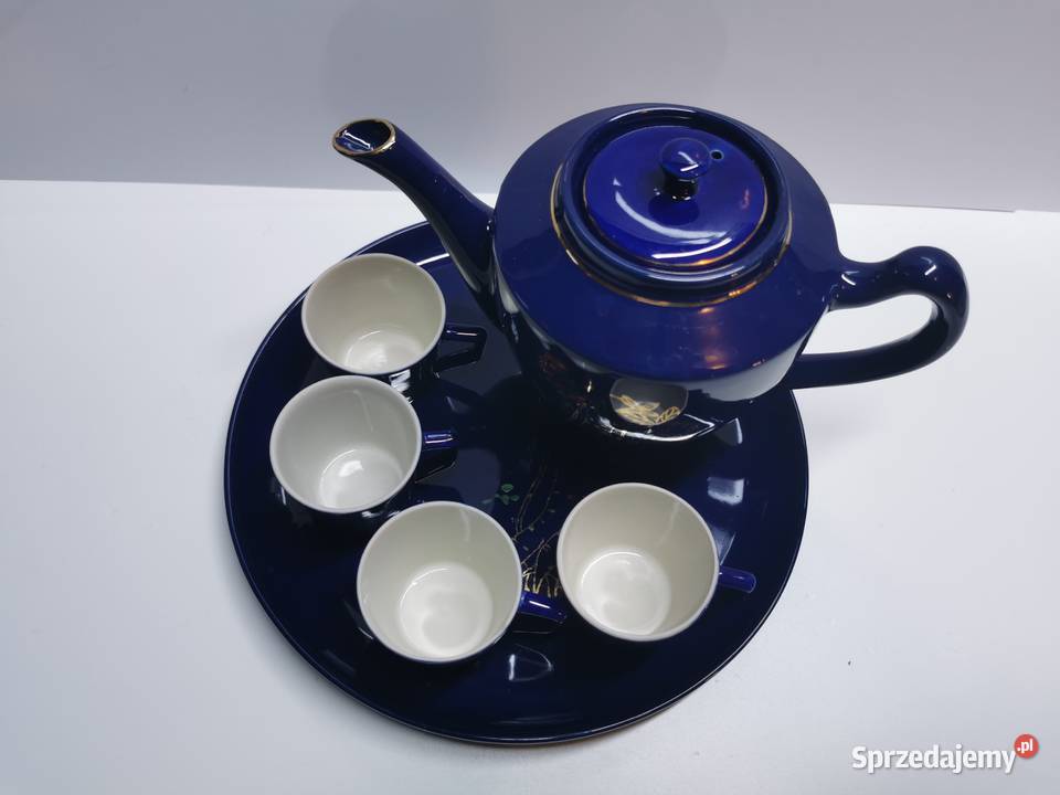 zestaw kobaltowy do mokki PRL lata 6070 sprzedam