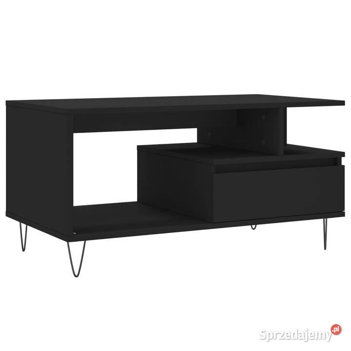 Stolik kawowy czarny 90x49x45 materiał Warszawa sprzedam
