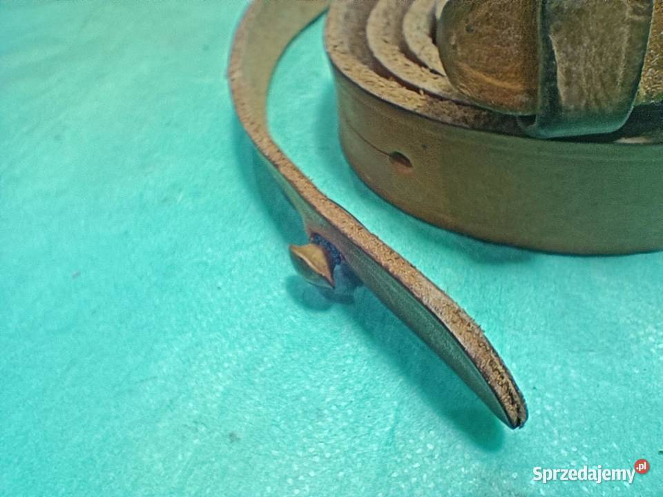 Stary wojskowy skórzany pasek Łódź