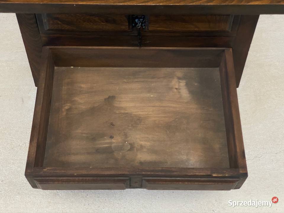 Stylowa debowa szafka komoda 2 szuflady Budno