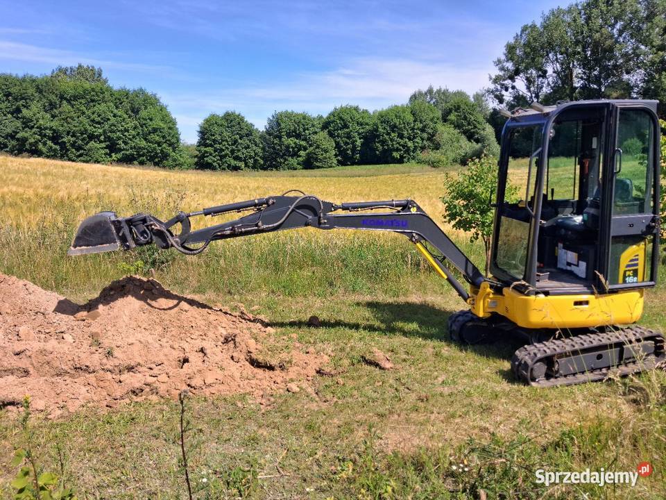 Minikoparka komatsu pc16r hs Gąsiennice Rypin sprzedam