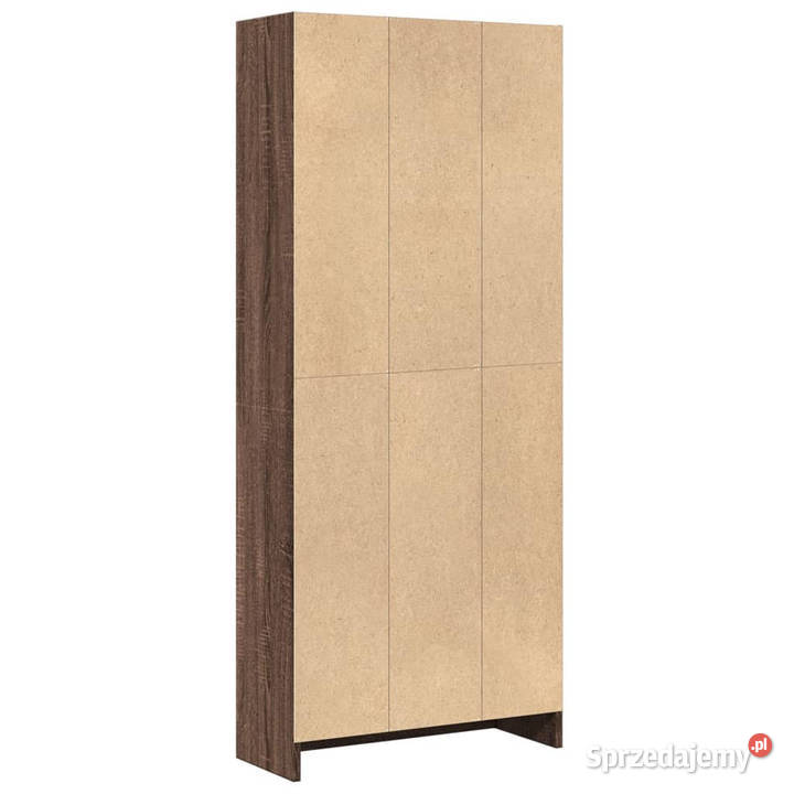 Regał brązowy dąb 60x24x143 materiał
