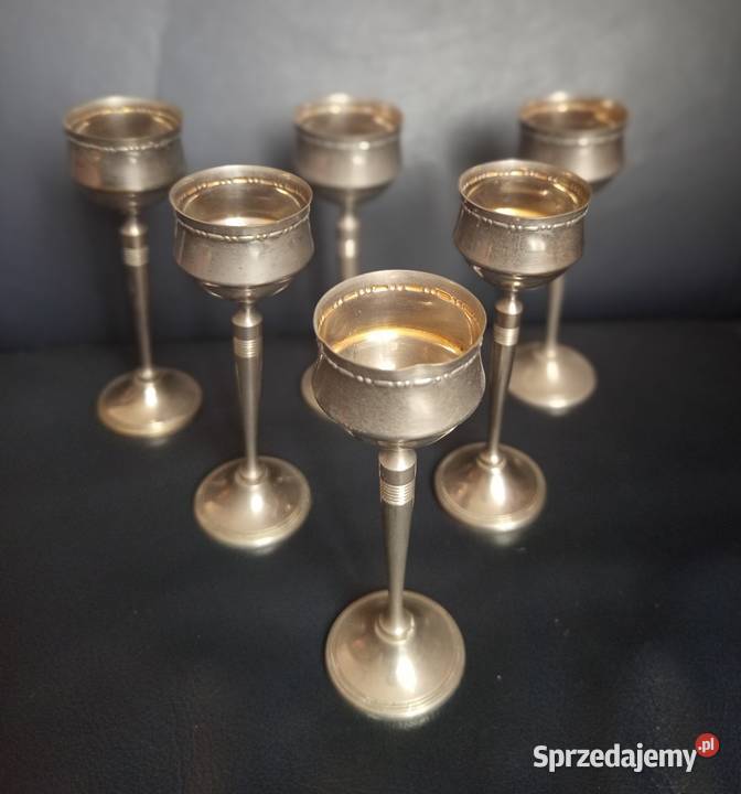 Kieliszki platerowane kpl 6 sztuk Nakło nad Notecią