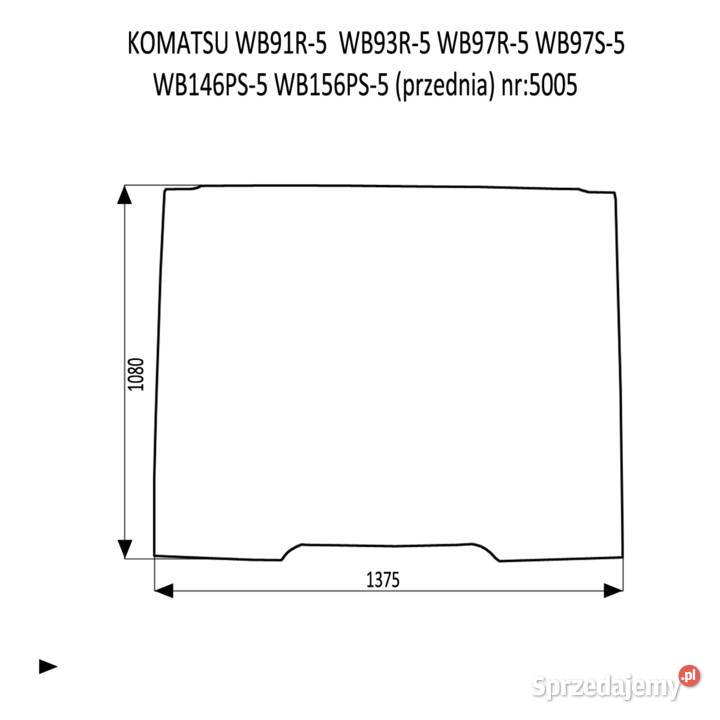 SZYBA PRZEDNIA KOMATSU WB91R WB93R WB97R WB146 Kielce