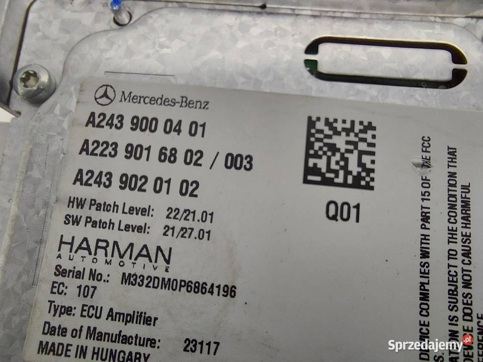 Mercedes EQA 250 W243 GŁOŚNIKI TUBA WZMACNIACZ dolnośląskie