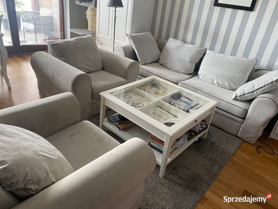 Sofa rozkładana dwa fotel stolik Agata Meble Warszawa