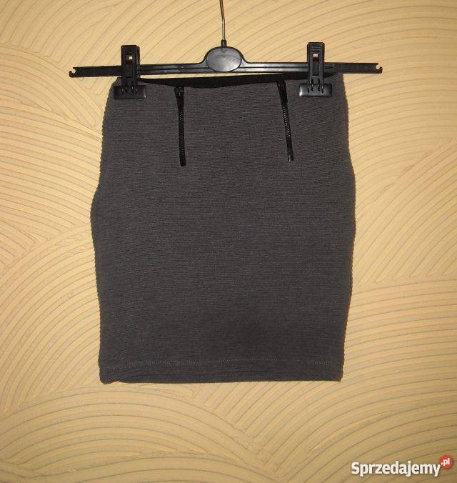 szara prążkowana spódnica bershka xs lubelskie Lubartów