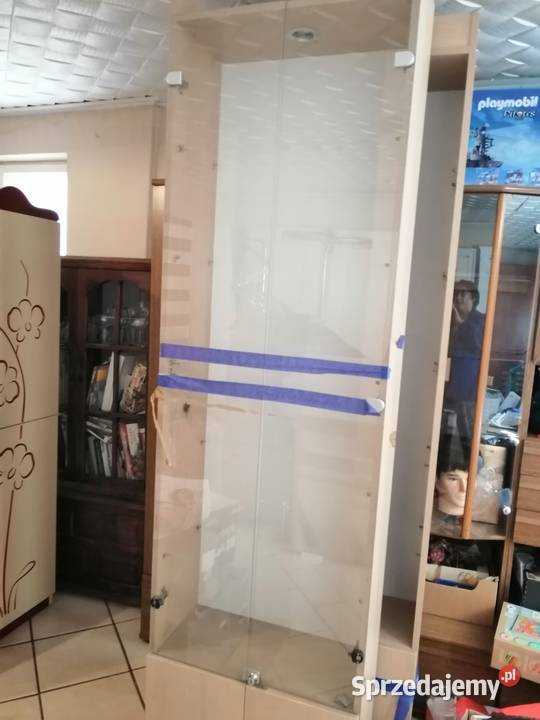 Regał z płyty jasny półki ze szkła sklepowy łódzkie sprzedam