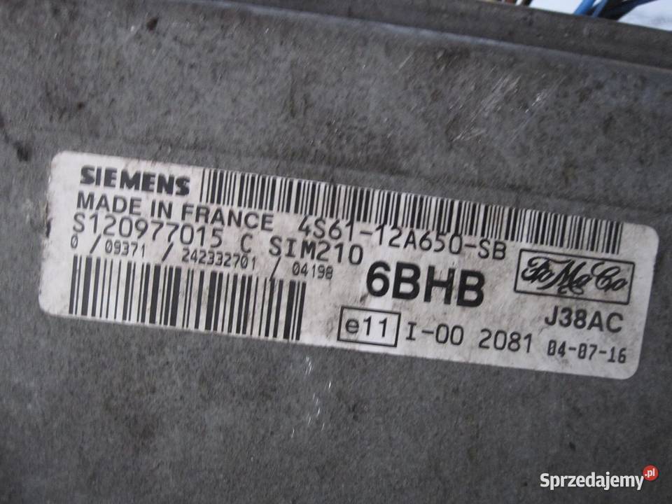 FORD FIESTA MK5 125 16V komputer sterownik osobowe Części samochodowe sprzedam