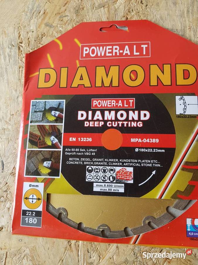 Tarcza diamentowa 180 beton kostka cegła kamień Głogowa