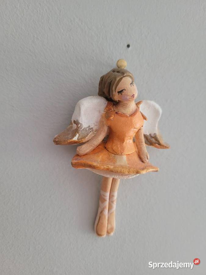 2 Anioły figurki maluchy piękne w pomarańczach Poznań