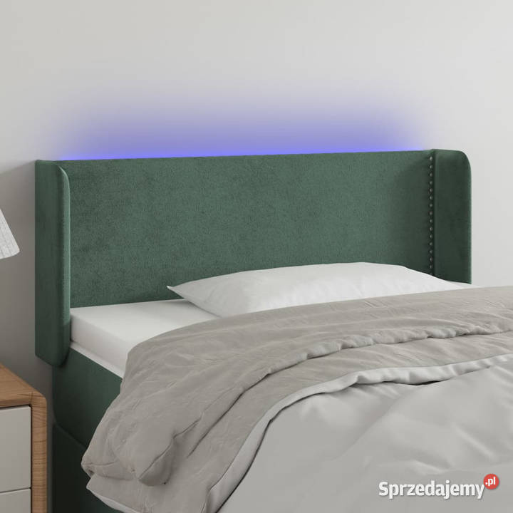 Zagłówek do łóżka z LED ciemnozielony 93x16x7888 Warszawa sprzedam