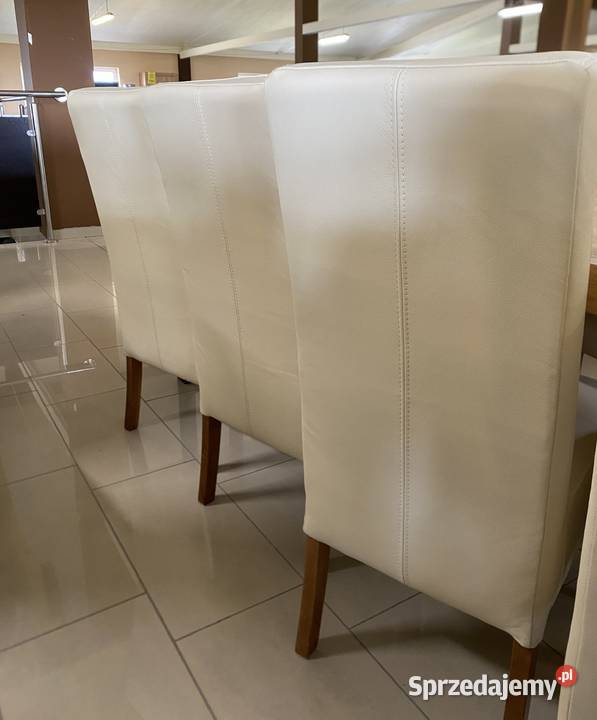 Krzesła Bianco w skórze naturalnej Producent opolskie