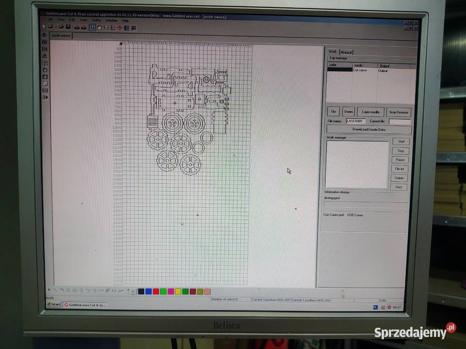 Laser Co2 CNC Goldenlaser Stargard sprzedam