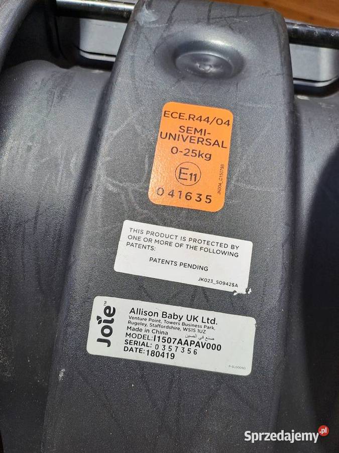 Fotelik samochodowy Joie Stages baza Isofix 025