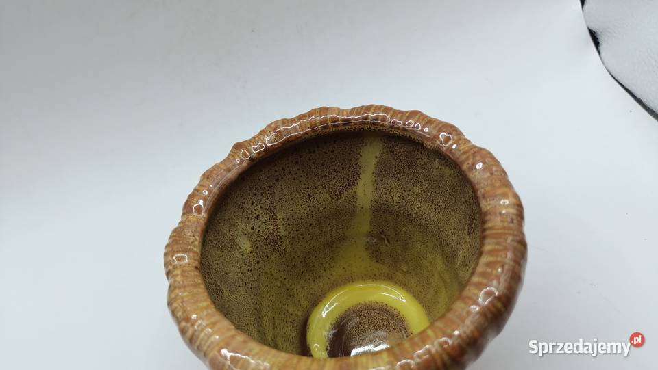 Pojemnik osłonka ceramika szkliwiona wysoka lubelskie Zamość sprzedam