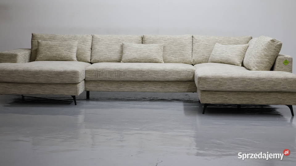 TDJ Nowy wieli narożnik U beżowa tkanina rogówka 382cm Poznań