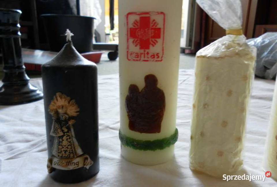 5 Różnych Dużych Świec Świąteczne i Ozdobne Kraków