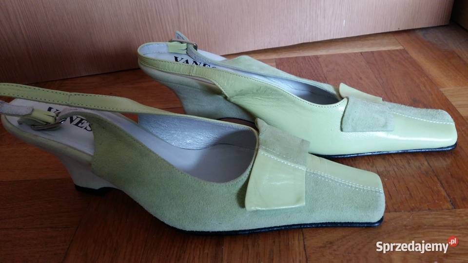 Buty na koturnie bez piętypistacjowe 37 Łódź