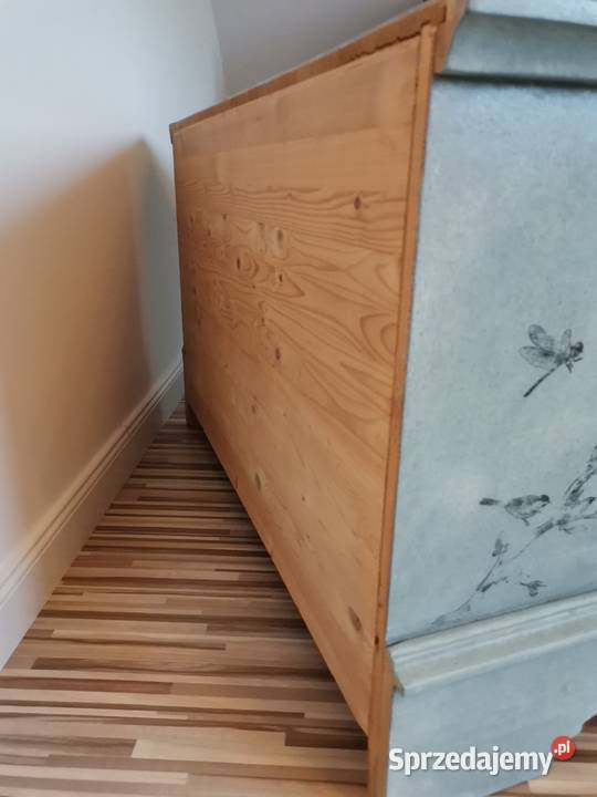 Komoda drewniana ręcznie malowana 66.5cm Kąty Wrocławskie